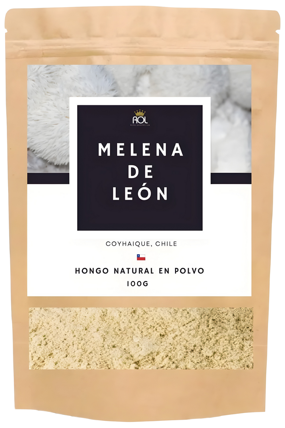Melena De León En Polvo 100g - Hongo Natural - Royal Organic Natural